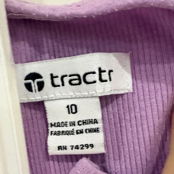 Tractr Lavender Ribbed Top - Picture 2 of 4